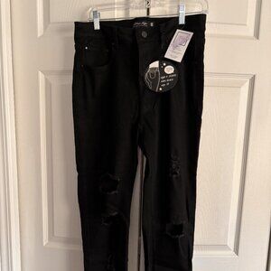 Blue Age NWT High Rise Distressed Black Skinny Jeans Size 13